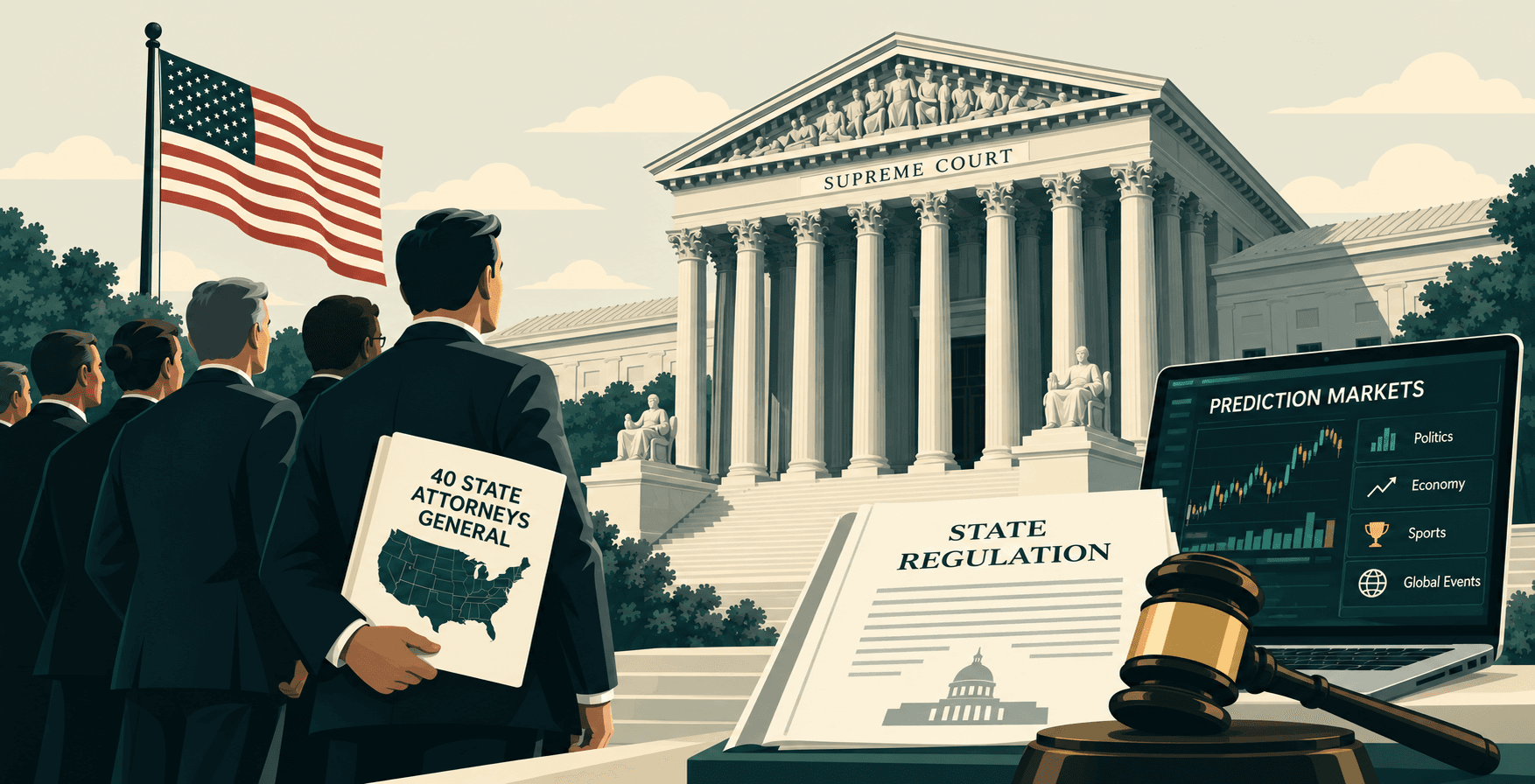 40 State Attorneys General Urge Supreme Court to Allow State Regulation of Prediction Markets News Image